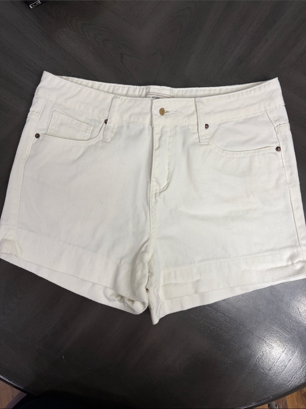 Adam Levine Collection Cream Denim Jean Shorts